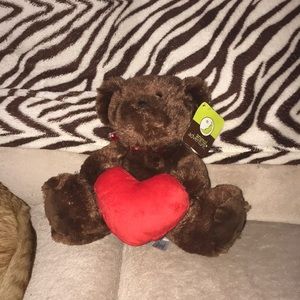 Animal adventures stuffed bear 🐻 holding heart ❤️